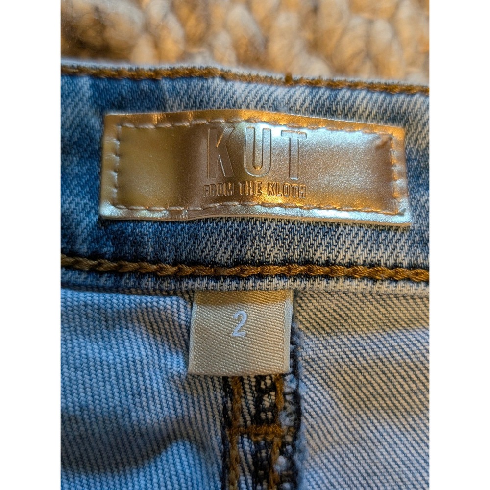 Kut from the Kloth Charlotte High Rise Wide Leg Blue Jeans Size 2 - Picture 6 of 10